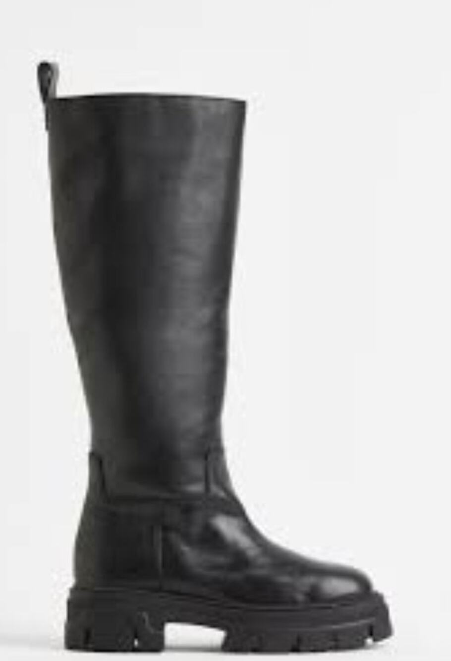 H&M premium knee-high chunky Black boots Size7